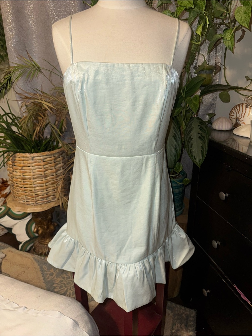 Nasty Gal Mint Green Spaghetti Strap Mini Dress